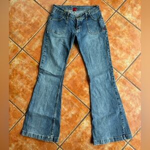 Low rise vintage flare jeans